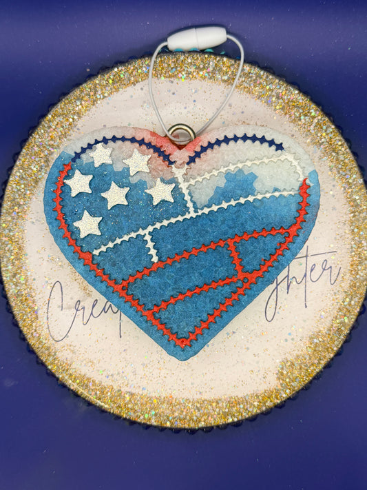 Car freshener “4th of july” “flag” “heart”