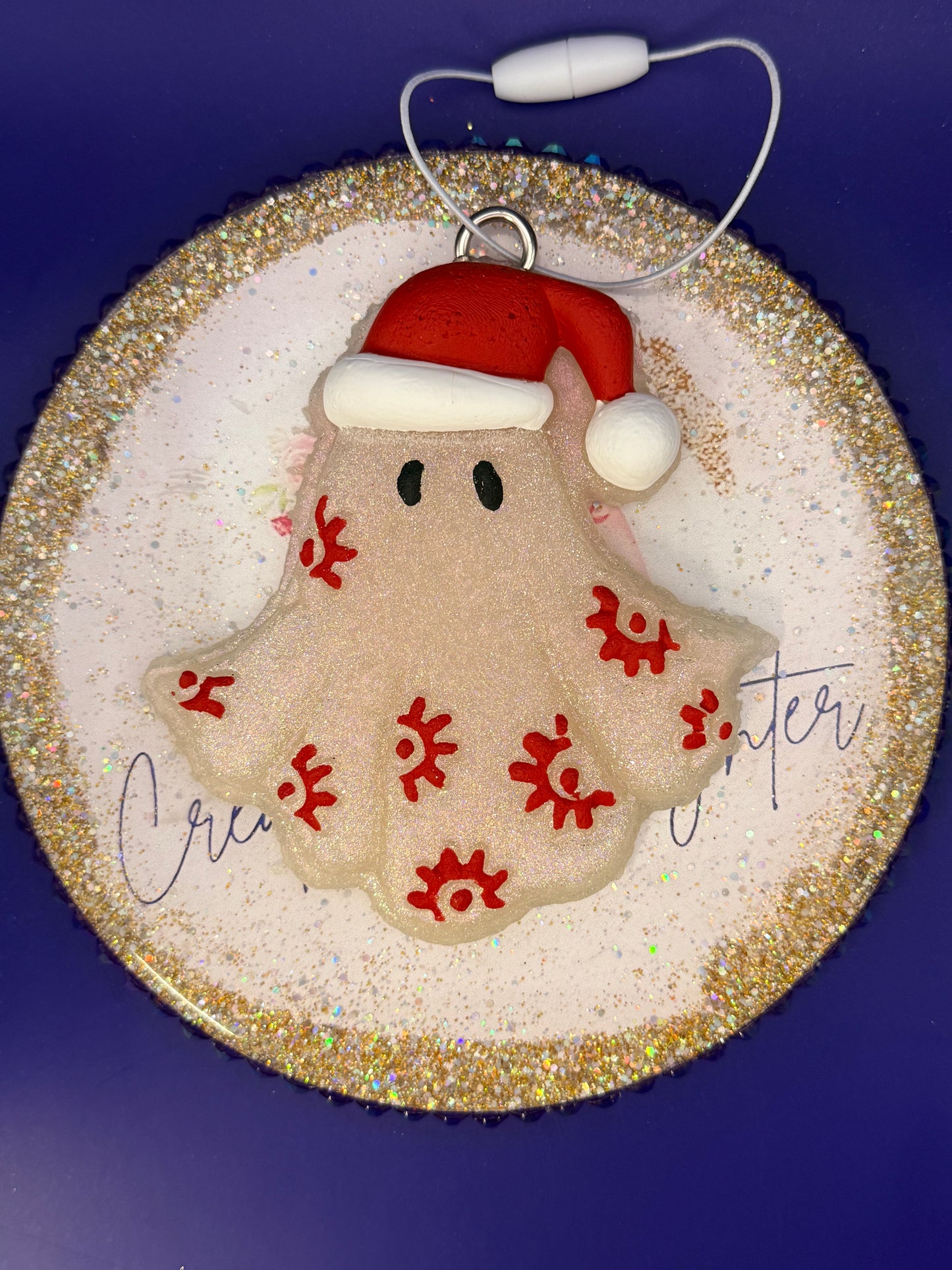 Ghost with Santa hat