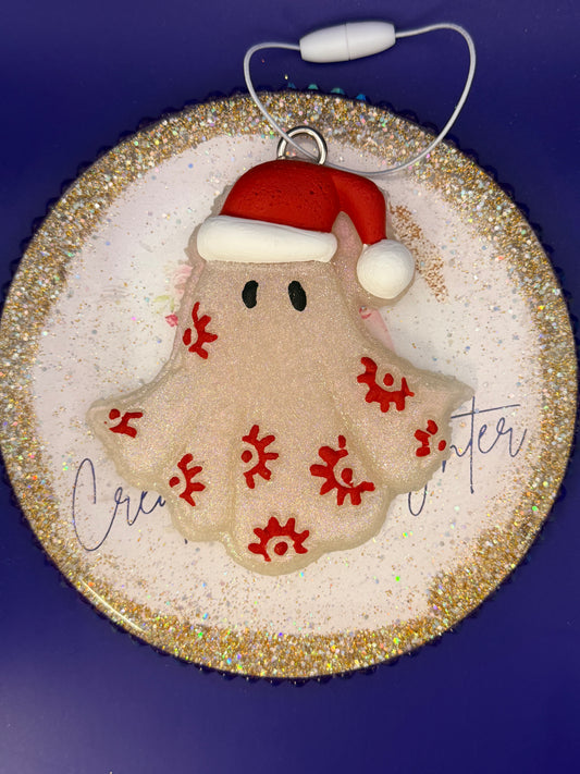 Ghost with Santa hat